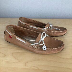 Y2K Marc Joseph NY Cypress Hill Leather Driving Moccasin Women's size 6.5 Tan